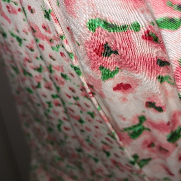 Never worn - Talbots Pink and Green Pattern Floral Dress size 8 - Picture 6 of 8